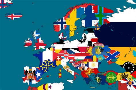 Ww1 Map Of Europe With Flags