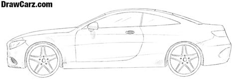 How to Draw a Mercedes-Benz S Coupe