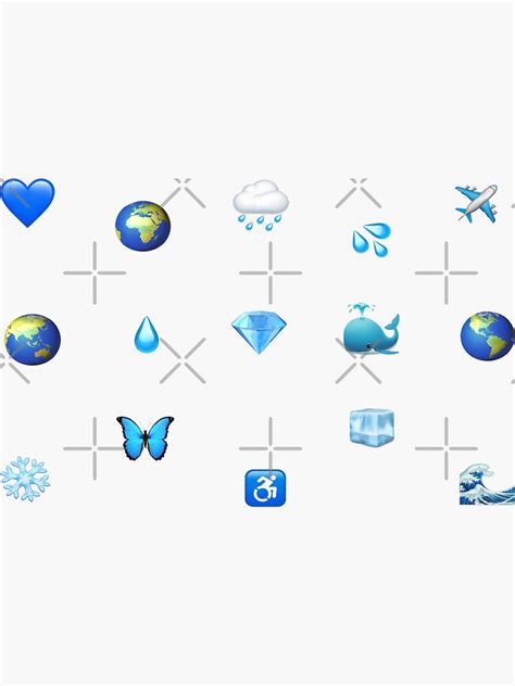 "Blue Emoji Stickers" Sticker for Sale by xkkx | Redbubble