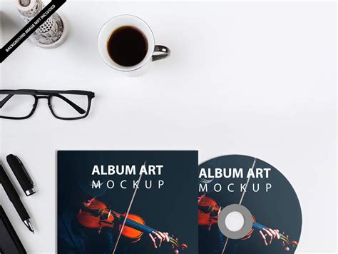 Free Album Art Mockup PSD Template by Mockup Den on Dribbble