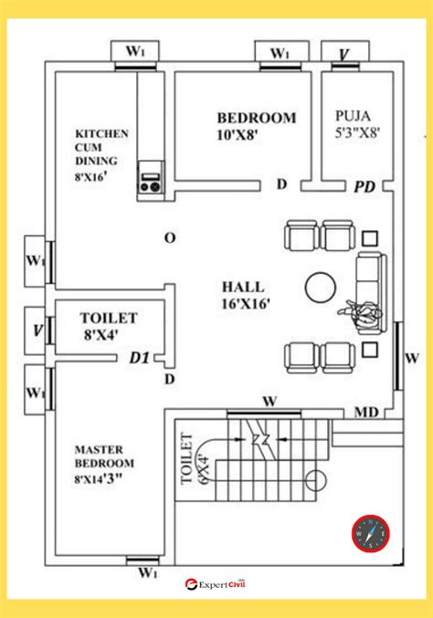 2 Bedroom House Plan As Per Vastu | Homeminimalisite.com