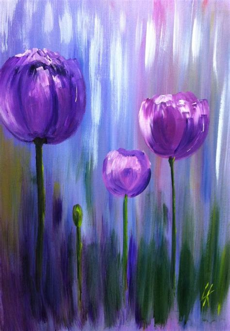 Easy Flower Painting, Acrylic Painting Flowers, Acrylic Painting For ...