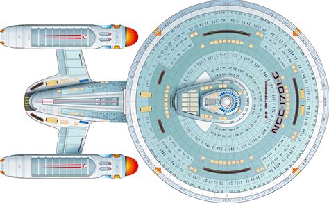 U.S.S. Enterprise NCC-1701-C - "Yesterday's Enterprise" Top View | Star ...