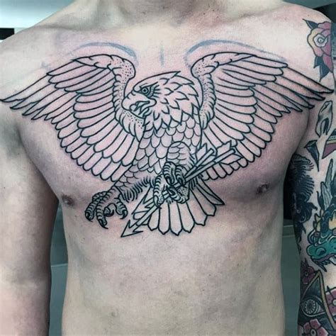 80 Eagle Chest Tattoo Designs For Men - Manly Ink Ideas