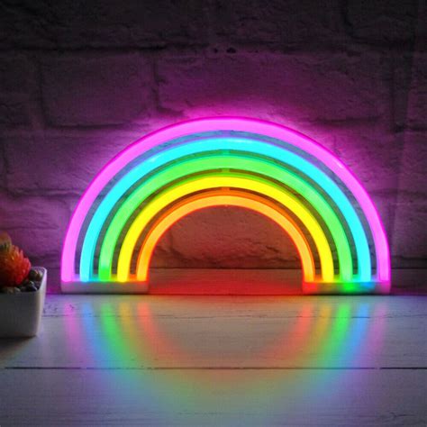 Bunte Regenbogen led Neonlampe Wandlampe Lampe Home | Etsy