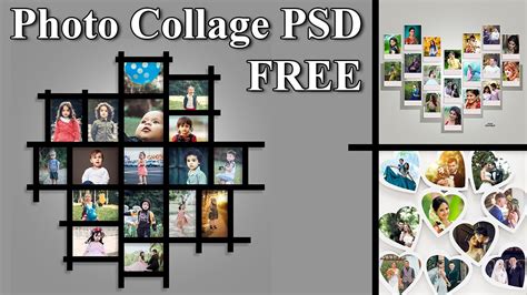 Photo Collage PSD Templates Bundle Pack !! Amazing New Collage PSD Pack - YouTube