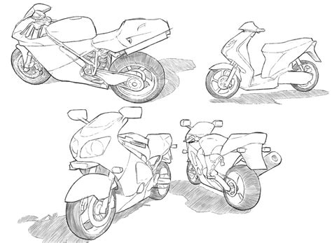 Motorbike Drawing Techniques :: Behance