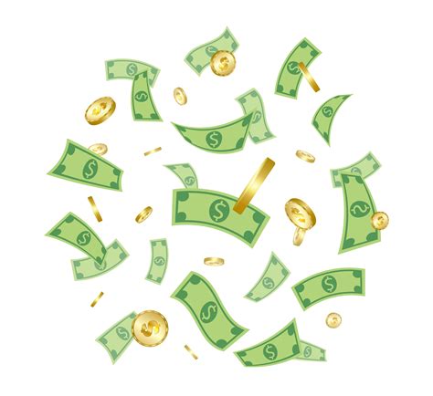 Money falling from above isolated on white background. 363466 Vector Art at Vecteezy