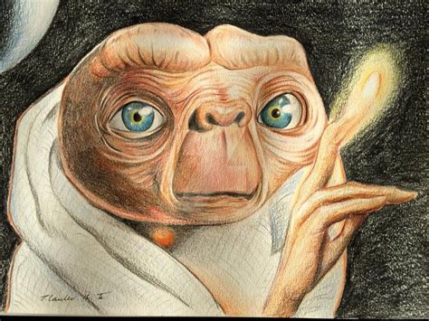 E.T colour pencil drawing art by billyboyuk on DeviantArt