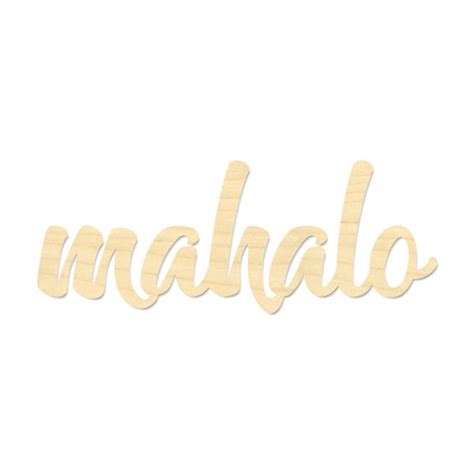 Mahalo Sign Mahalo Laser Cut Wording Thank You - Etsy