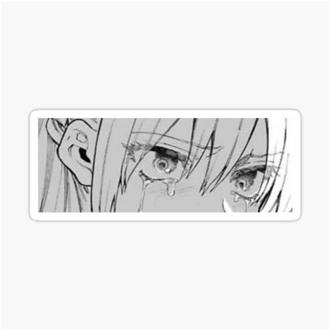 "Anime Teary Eyes" Sticker for Sale by Zygomaki | Redbubble