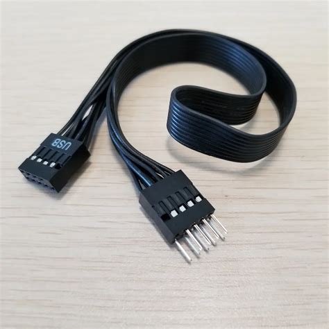 PC Computer Motherboard USB 9Pin Dupont Adapter Male to Female ...