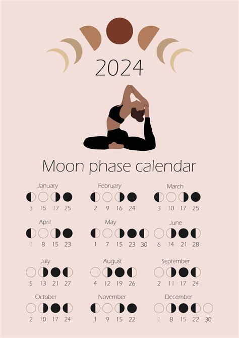 New Moon 2024 Calendar - Pia Leeann