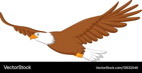 Eagle cartoon flying Royalty Free Vector Image