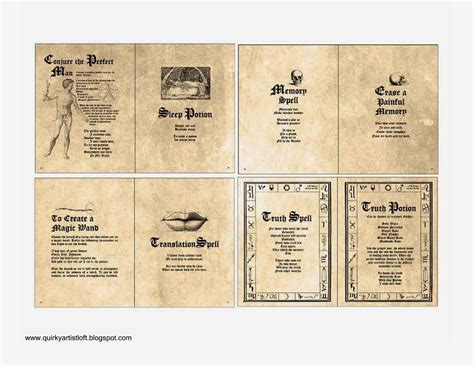 Harry Potter Spell Book Printable Pages