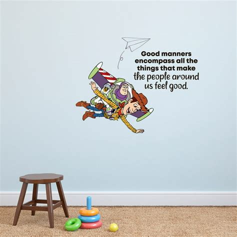 Good Manners Woody Toy Story Quote Cartoon Quotes Decors Wall Sticker ...