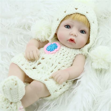 Cute Silicone Lifelike Baby newborn realistic bebe reborn dolls babies toys Soft Companion Doll ...