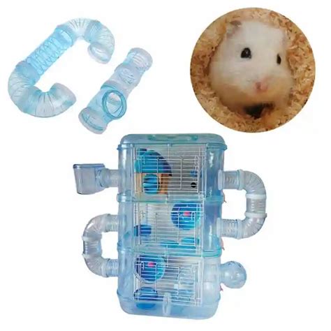 Hamster Accessories External DIY Pipeline Tunnel Fittings Color Blue White Pink Green Hamster ...