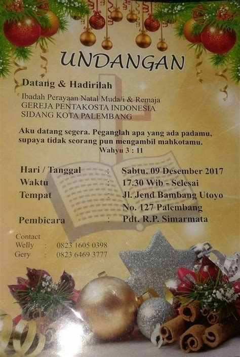 Contoh Undangan Natal Pemuda Berbagai contoh desain undangan untuk ...