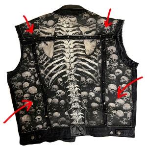 Skull Print Fabric, Designer Fabric, Skull Print, All Over Print, Skull Fabric, Battle Vest ...