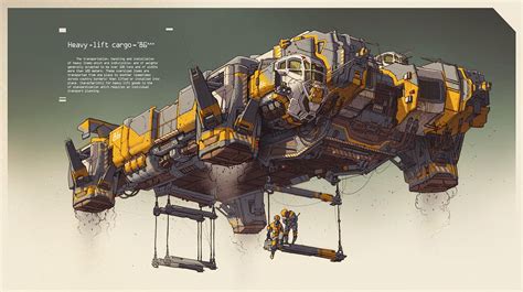 ArtStation - Heavy-lift cargo vehicle, Ivan Laliashvili | Concept ships, Spaceship concept ...