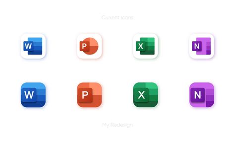 Microsoft Office 365 - Icons Redesign on Behance | Office 365 icon, App icon design, App icon