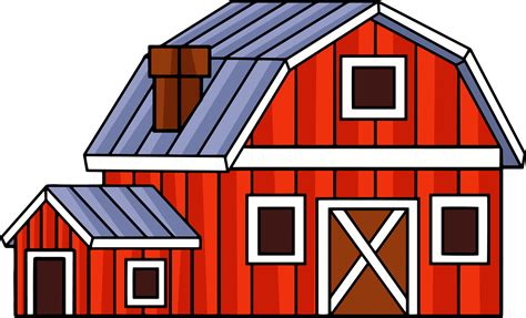 Farmhouse Stock Cartoon Colored Clipart 10002364 Vector Art at Vecteezy