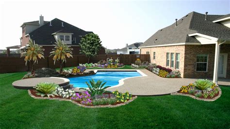 Landscape Ideas Around Pool Beautiful Backyard Landscaping Ideas Around Pool Simpl… | Pool ...