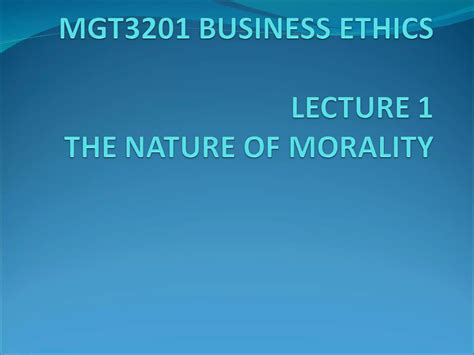 Ch 1 mgt3201 business ethics | PPT