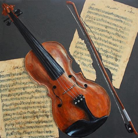 Violin Painting by Andrea Meyer