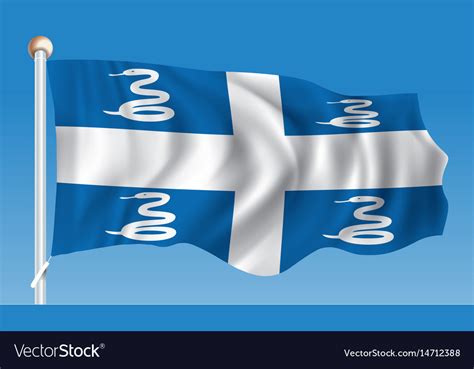 Flag of martinique Royalty Free Vector Image - VectorStock