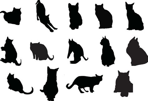 cat silhouette vector 23504761 Vector Art at Vecteezy