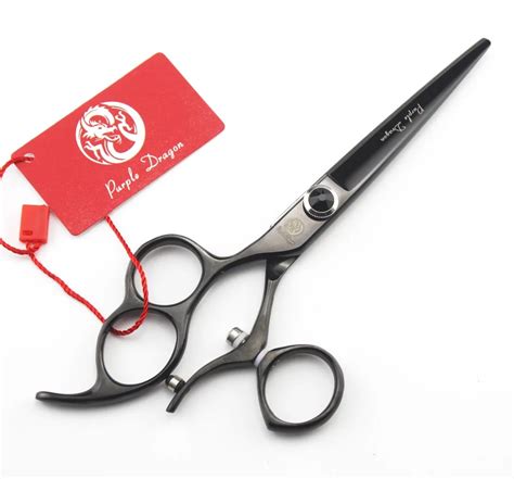 Left Handed Ergonomic Three Finger Hole & Swivel Thumb Rings Hair Salon Scissors-in Hair ...