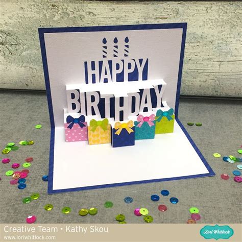 Pin by inspiration on Lori Whitlock | Cricut birthday cards, Birthday card pop up, Happy ...