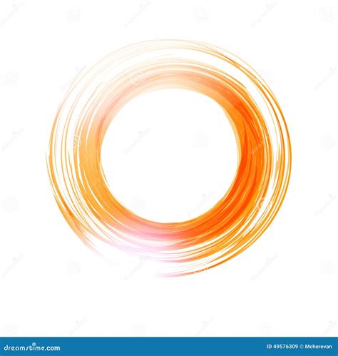 Vector Abstract Orange Circle. Logo Design Template . Stock ...