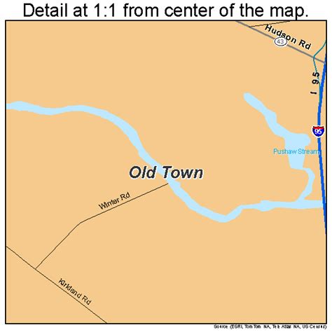 Old Town Maine Street Map 2355225