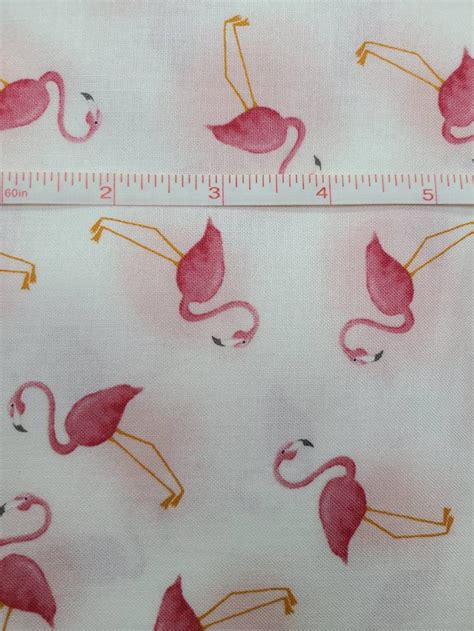 Pink Flamingo Fabric Print - Etsy