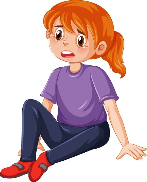 Sad girl cartoon character 12404043 Vector Art at Vecteezy