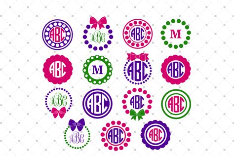 Circle Monogram Frame Svg Circle Frame Svg Vector Cut Files For Cricut | The Best Porn Website