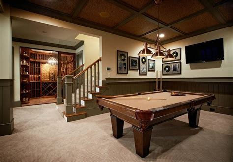 Basement Game Room - Traditional - basement - Carolina Design Associates