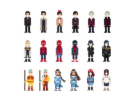 Pixel Characters - Games, Movies & TV Shows by Anaïs Kamionka on Dribbble