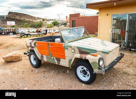 Volkswagen 181 military vehicle in the desert near Kingman Arizona Stock Photo - Alamy