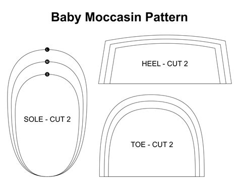 Baby Moccasin Pattern - 10 Free PDF Printables | Printablee