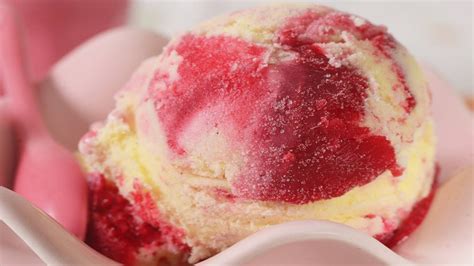 Raspberry Swirl Ice Cream Recipe Demonstration - Joyofbaking.com - YouTube