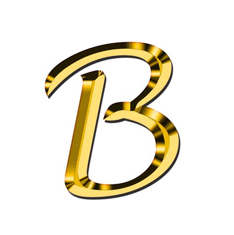 Golden Letter B Elegant Typography Luxury Design PNG | PNG All