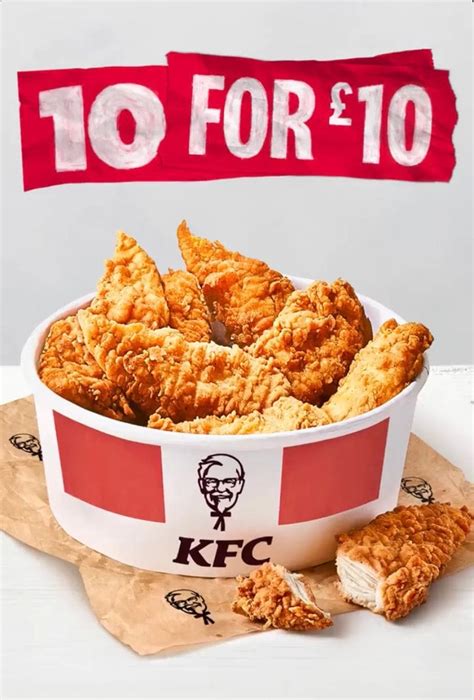 10 Boneless KFC Chicken Strips for £10 on Uber Eats and Just Eat at KFC