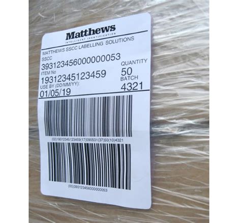 Pallet Wrap Labels - Matthews