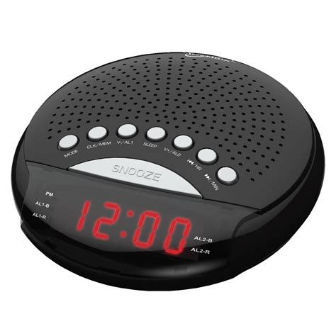 Supersonic 97095096M Dual Alarm Clock Radio - Black