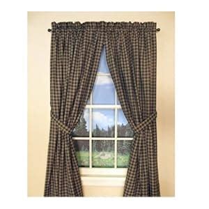 Amazon.com - Park Designs "Sturbridge" Country Black Panel Curtains - Window Treatment Panels