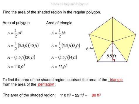 PPT - 10.5 Area of Regular Polygons PowerPoint Presentation, free download - ID:2358999